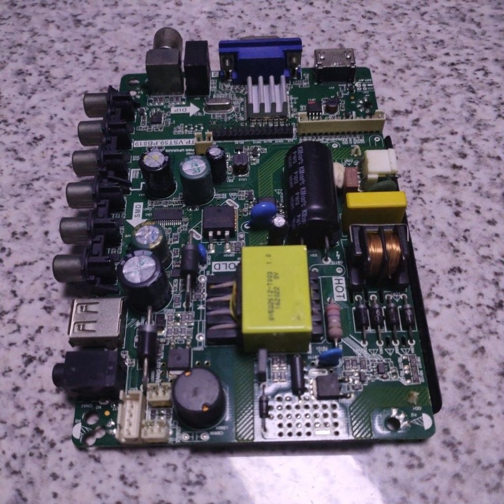 mb mainboard TV vitron LTV 3260 copotan panel garis