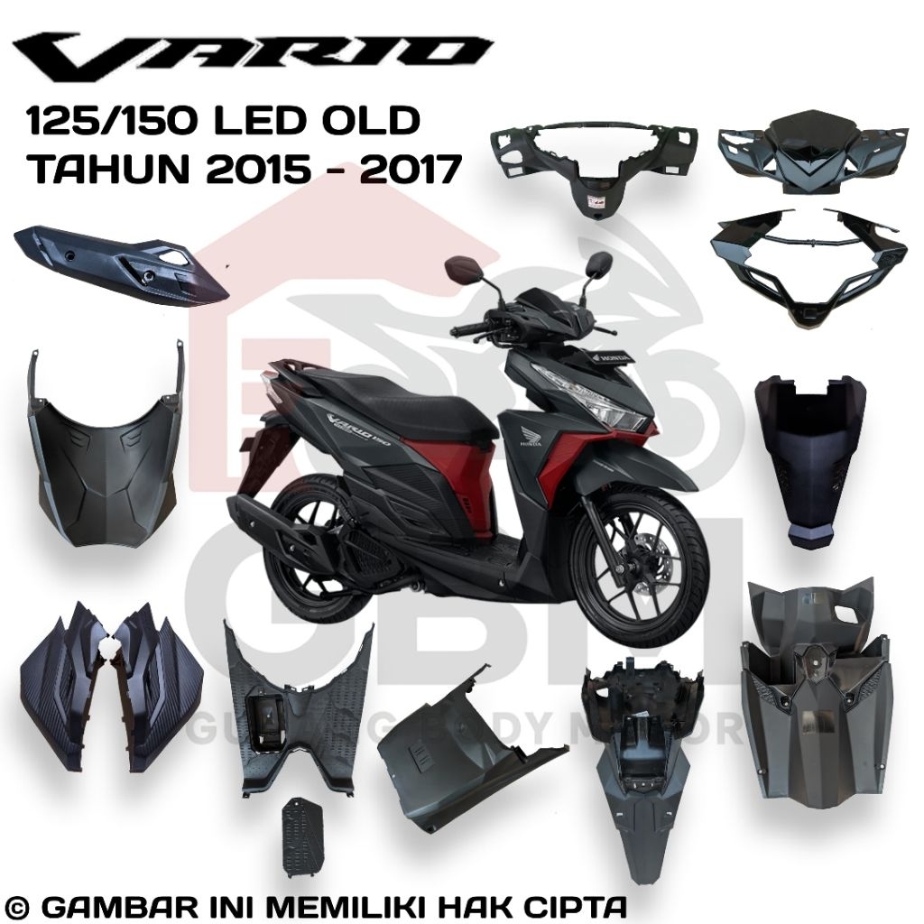 DISKON BODY MOTOR HONDA VARIO LED 125 & 150 OLD (ESP K59) TAHUN (2015 - 2017) BODY KASAR VARIO LED