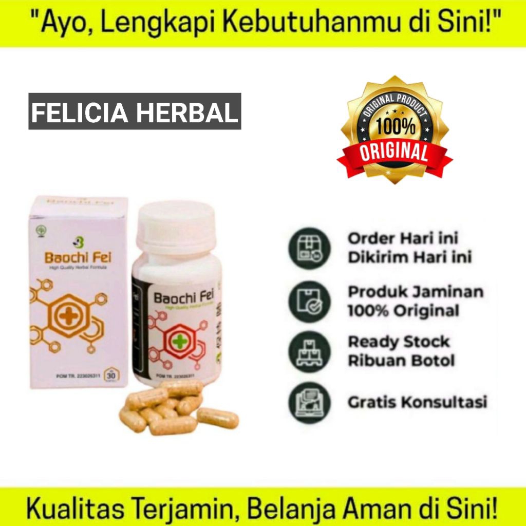 BAOCHI FEI ASLI 100% ORIGINAL HERBAL CINA MENGOBATI BATUK ASMA SESAK NAFAS NYERI DADA PALING AMPUH