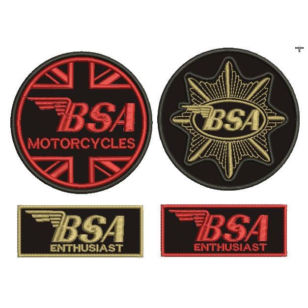 BCP-474 PATCH BORDIR BSA MOTORCYCLES LOGO AKSESORIS