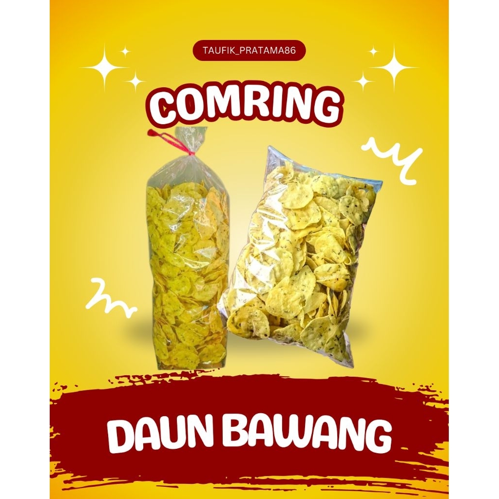 

kecimpring bawang daun/comring bawang daun kemasan 250 gram/gemblong rasa bawang daun gurih enak