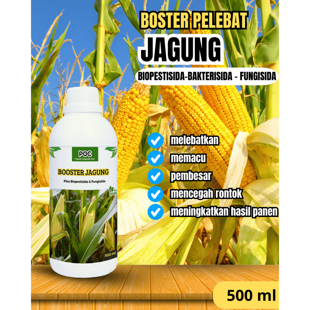 poc kompos, pupuk organik cair JAGUNG plus hormon, Pupuk Booster Jagung (500ml) I pupuk organik pele