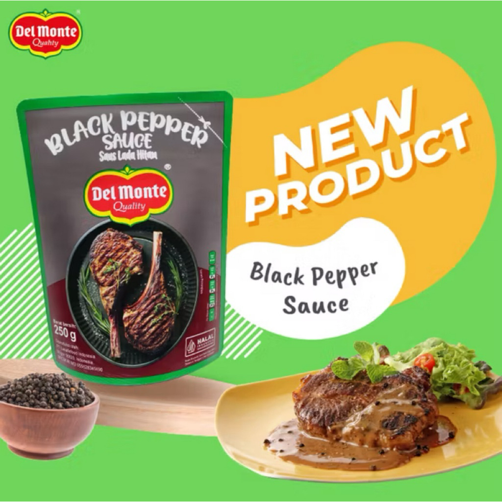 

Del Monte Black Pepper Sauce 250g - Saus Lada Hitam Lezat untuk Steak & Masakan Rumahan!