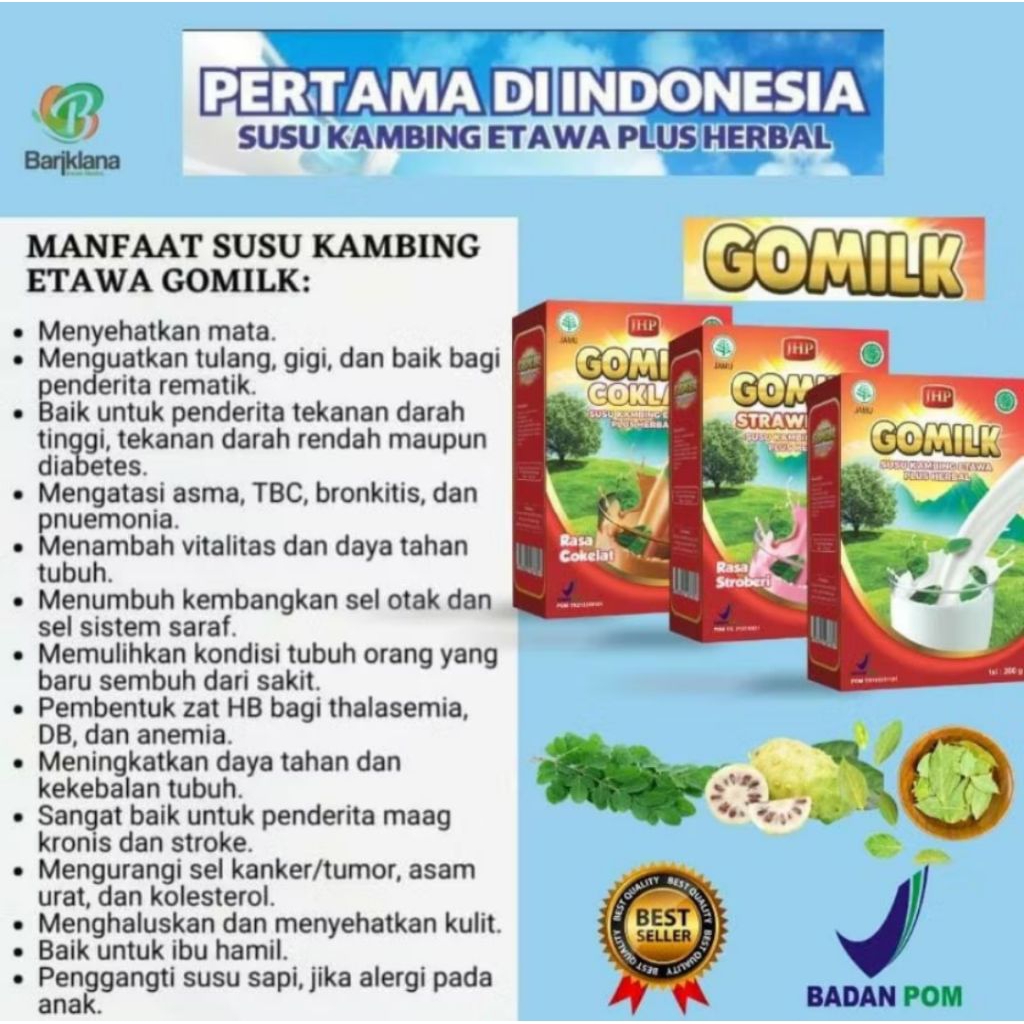 

GOMILK Susu Kambing Etawa plus herbal @ 200 gr