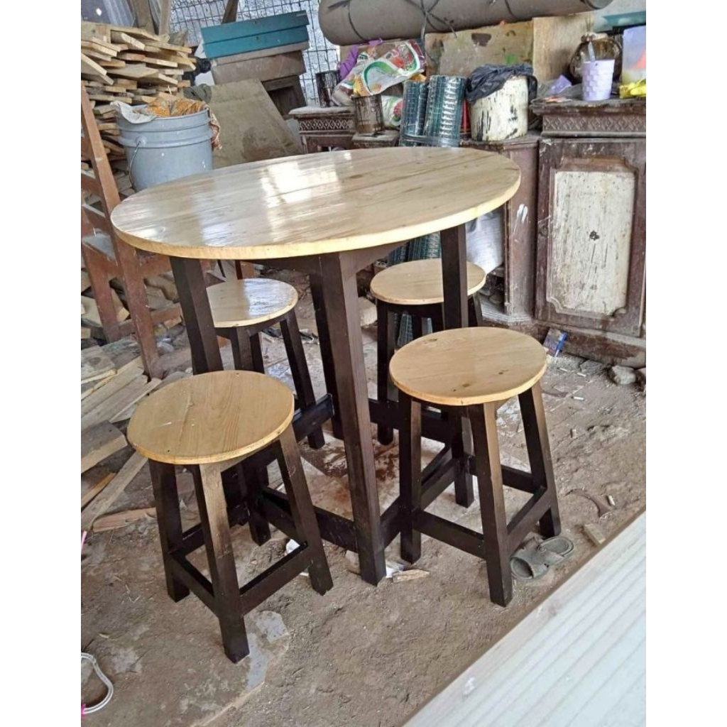 

set meja makan persegi 80x80x75 jati belanda