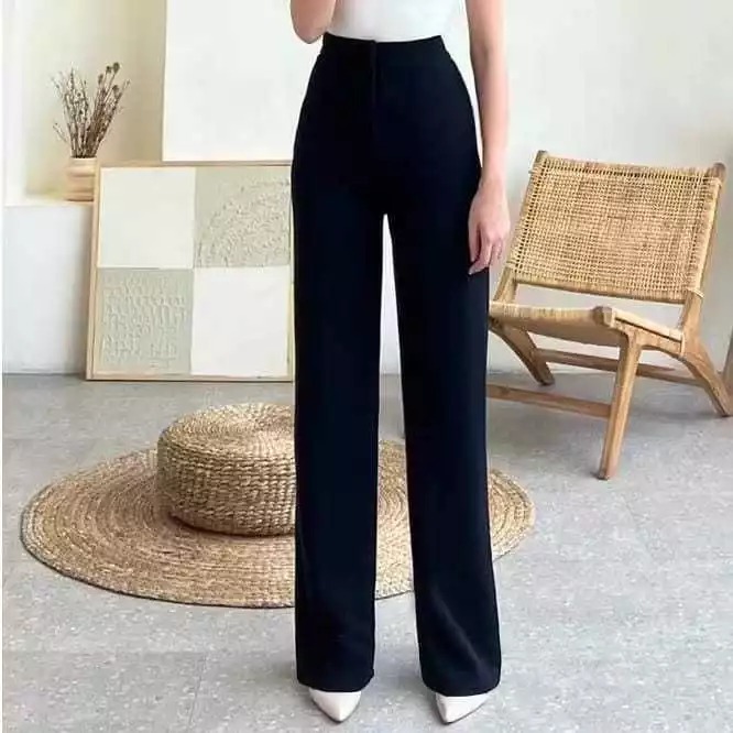 NEW!! Celana Loose Pants Korean Style Scuba Premium High Waist Kekinian / Cozie Pants Celana Kulot
