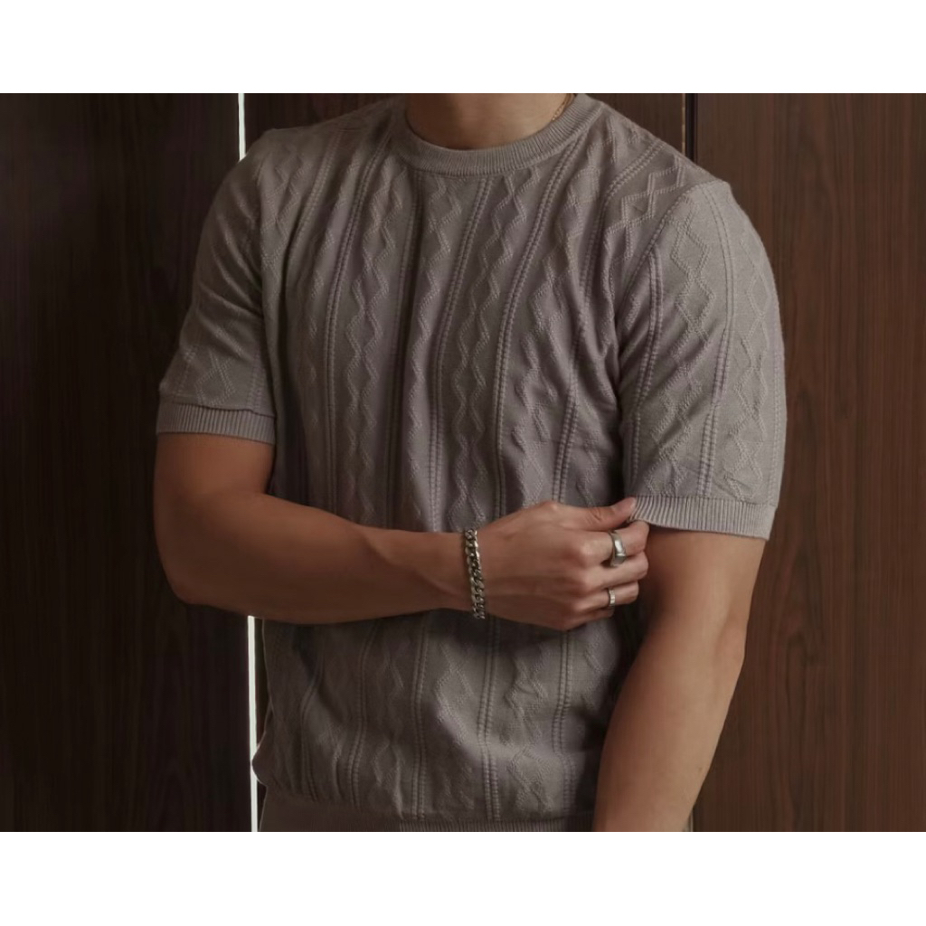 Elifcozy Kaos Rajut Pria Import 51008 Series / Atasan pria / kaos pria berbahan rajut