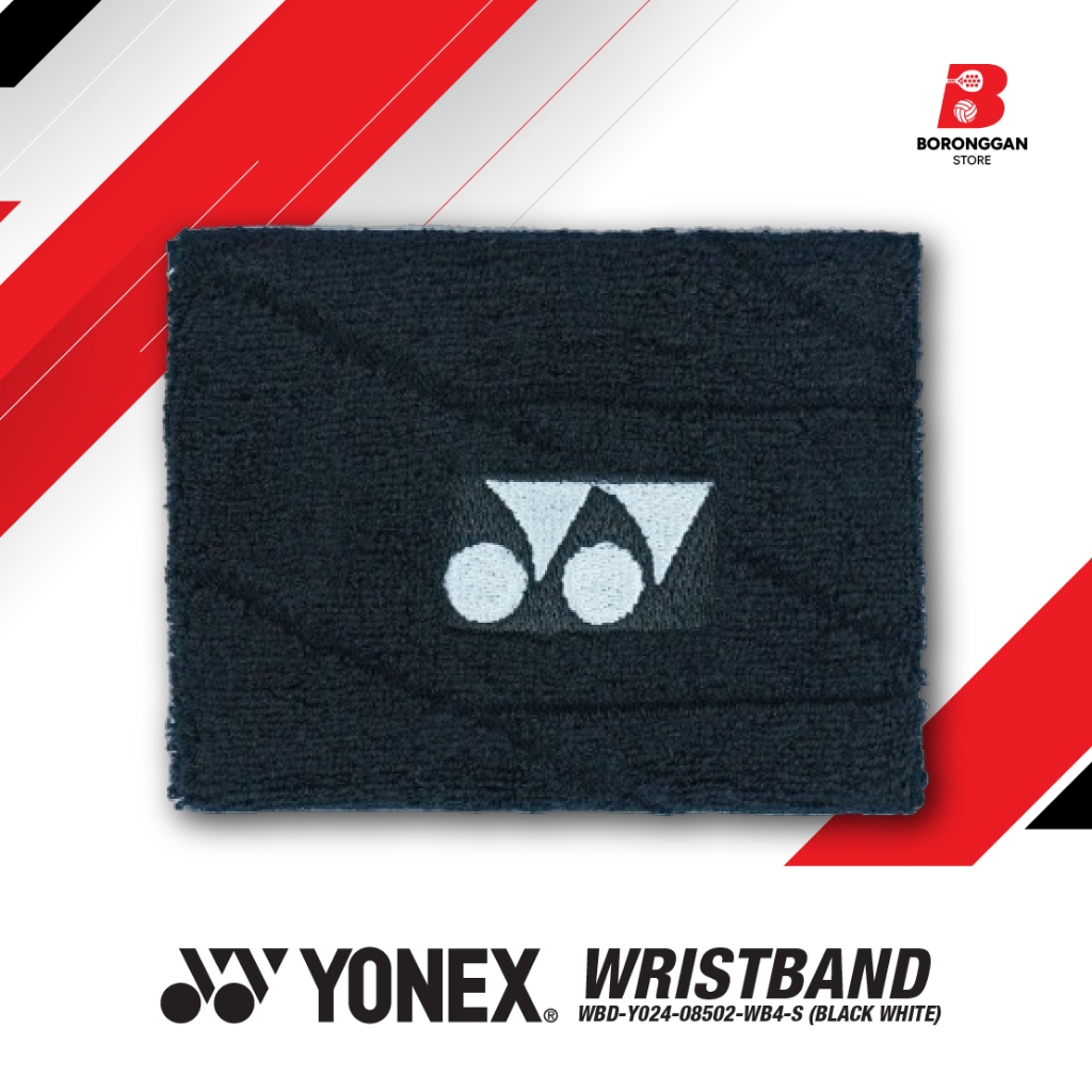 Wristband YONEX WBD-Y024-11502-WB4-S | Black Sand | Sweatband Hand Band Gelang Olah Raga Tebal Bulu 