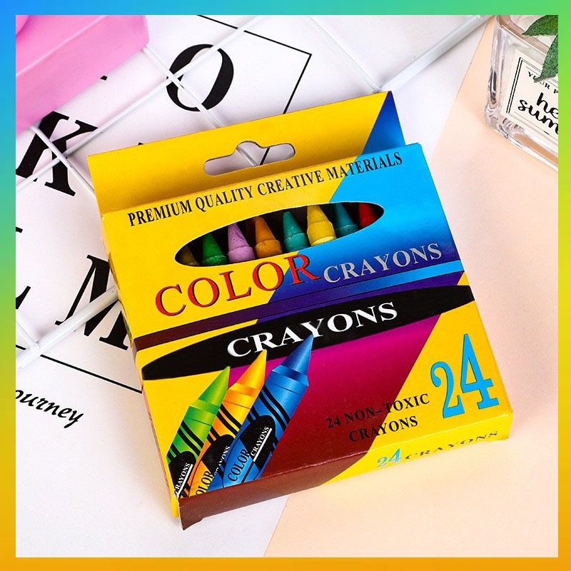 

Pensil Crayon Isi 24 Warna / Pensil Warna Gambar 24pcs / Crayon Set Anak Art Set / Art Set 24pcs