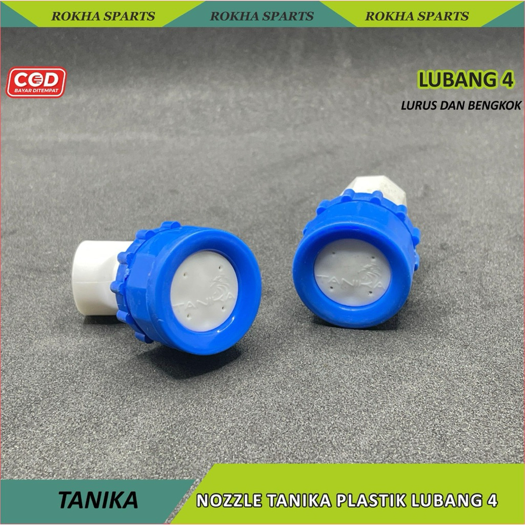 Nozzle Semprot Tanika 4 Lubang – Kepala Sprayer Manual & Elektrik (Lurus/Bengkok)