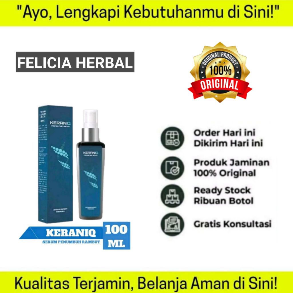 OBAT PENUMBUH RAMBUT KERANIQ HAIR SERUM ASLI 100% ORIGINAL OBAT PENYUBUR RAMBUT OBAT RAMBUT RONTOK P