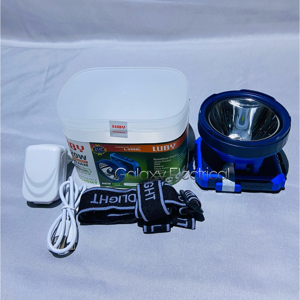 SENTER KEPALA LUBY 2888 20 Watt CAHAYA PUTIH