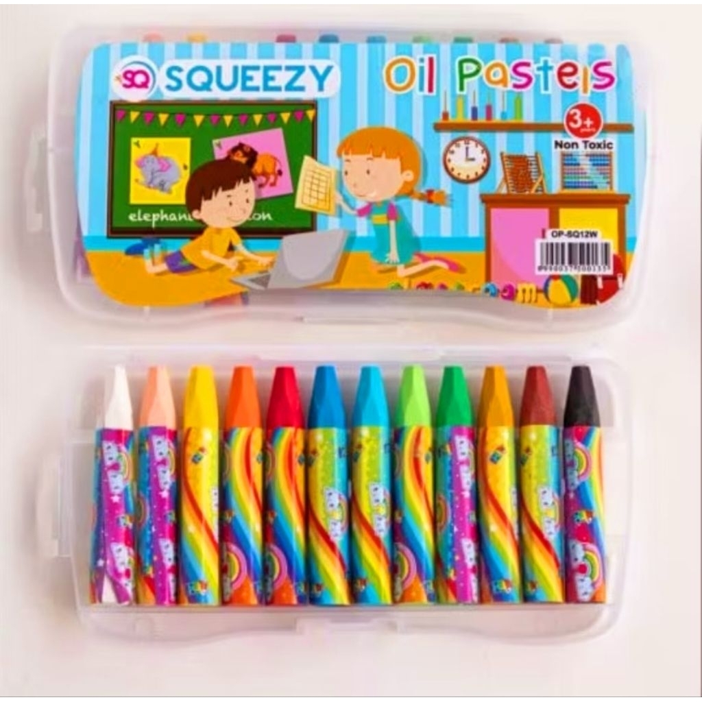 

CRAYON 12 WARNA - KRAYON SQUEEZY OIL PASTEL MURAH
