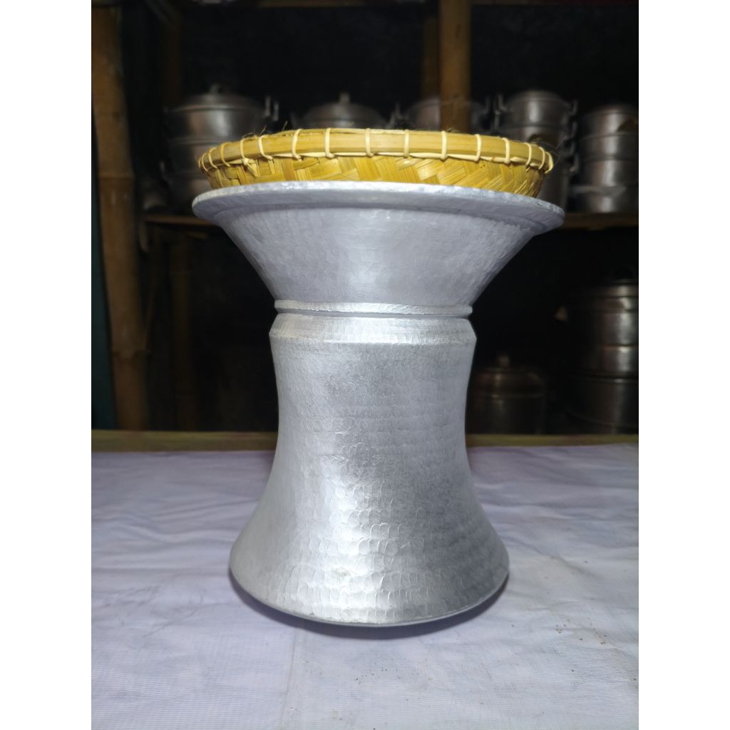 Dandang kukus alumunium plus kukusan bambu