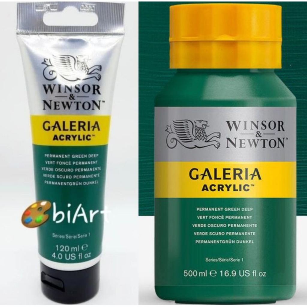 

Cat Akrilik Galeria Acrylic Colour 500ml / 120ml Permanent Green Deep Winsor & Newton