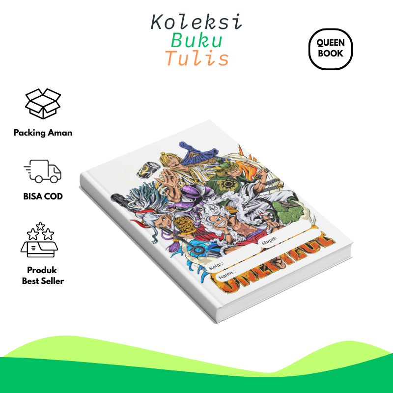 

Buku Tulis Sekolah Tema One PIece Book Custom Nama Isi Kertas 38 lembar