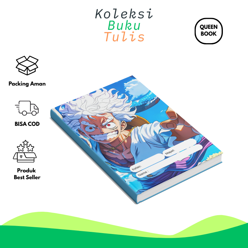 

Buku Tulis Alat Menulis Anak Sekolas Book Custom Nama Tema Anime One Piece