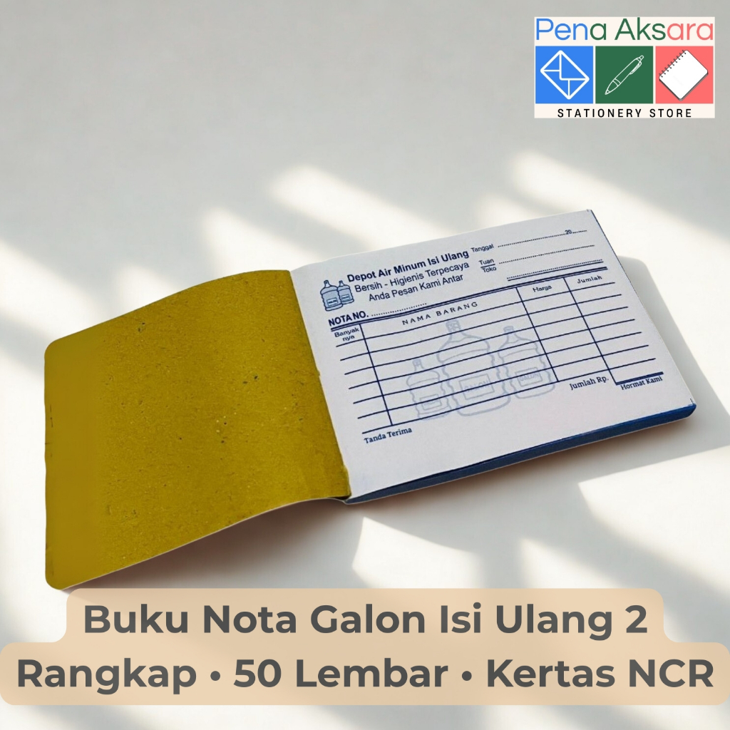 

Buku Nota 2 Rangkap Depo Air Minum Isi Ulang Termurah Buku Nota Galon Isi Ulang 50 Lembar Kertas NCR