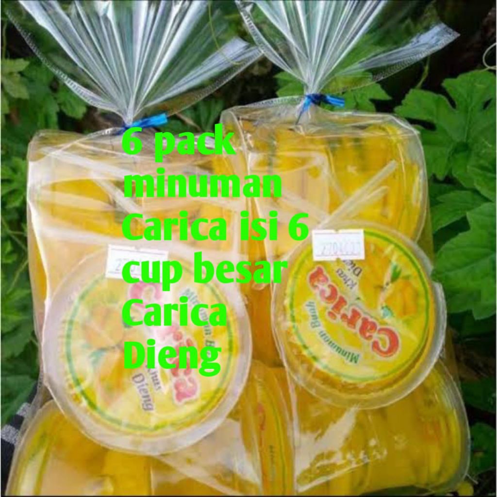 

Carica minuman manis khas Dieng isi 6 cup besar 6 pack