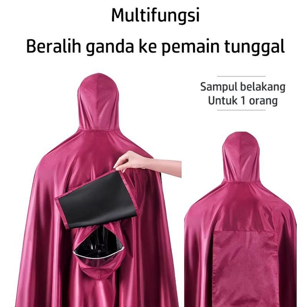 jas hujan ponco 2 kepala