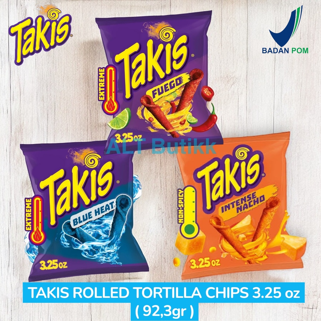 

TAKIS 92,3 GR | FUEGO - BLUE HEAT - INTENSE NACHO CHEESE | ROLLED TORTILLA CHIPS SNACK