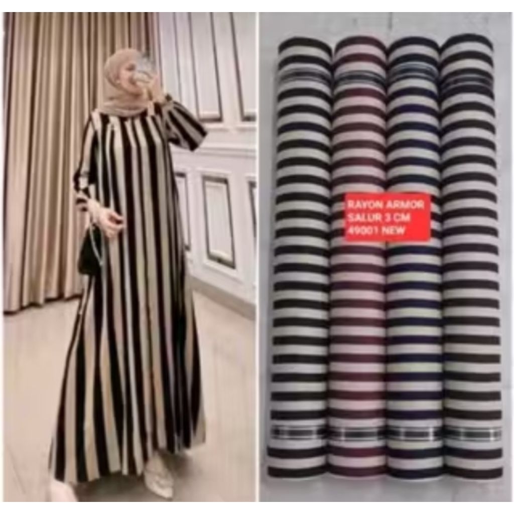 AZKA FASHION Makassar❤ Dress Salur  panjang |  Gamis Salur | Daster Salur