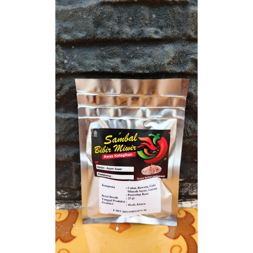 

sambal ayam suwir bibir miwir