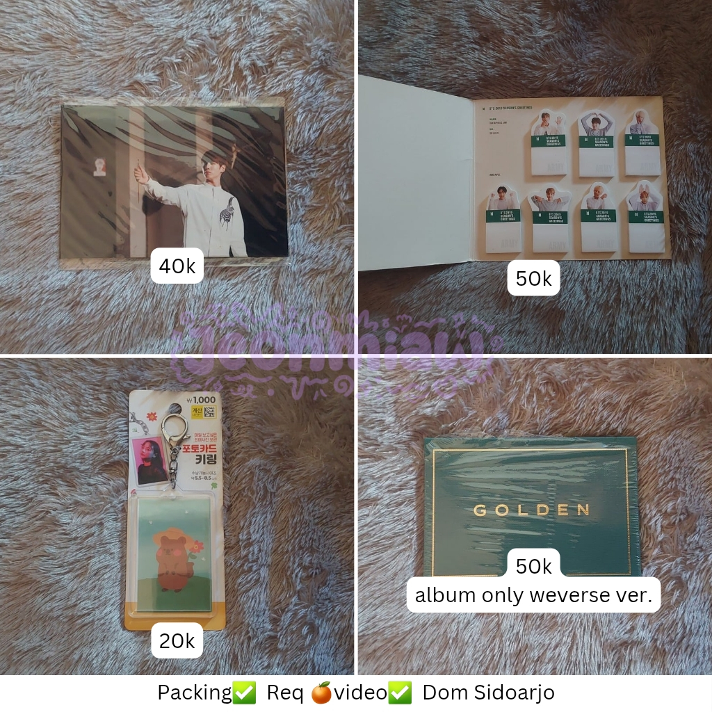 BTS JUNGKOOK JK ONEUL POSTCARD SG19 INDEX PAPER GOLDEN ALBUM WV CARD HOLDER DAISO