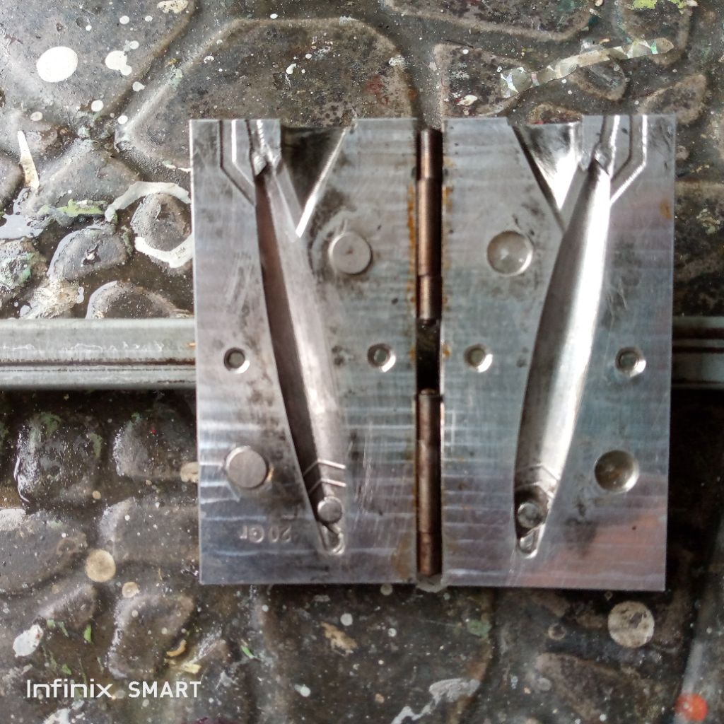 cetakan moulding cnc jp vertikal 20g metal jig umpan memancing