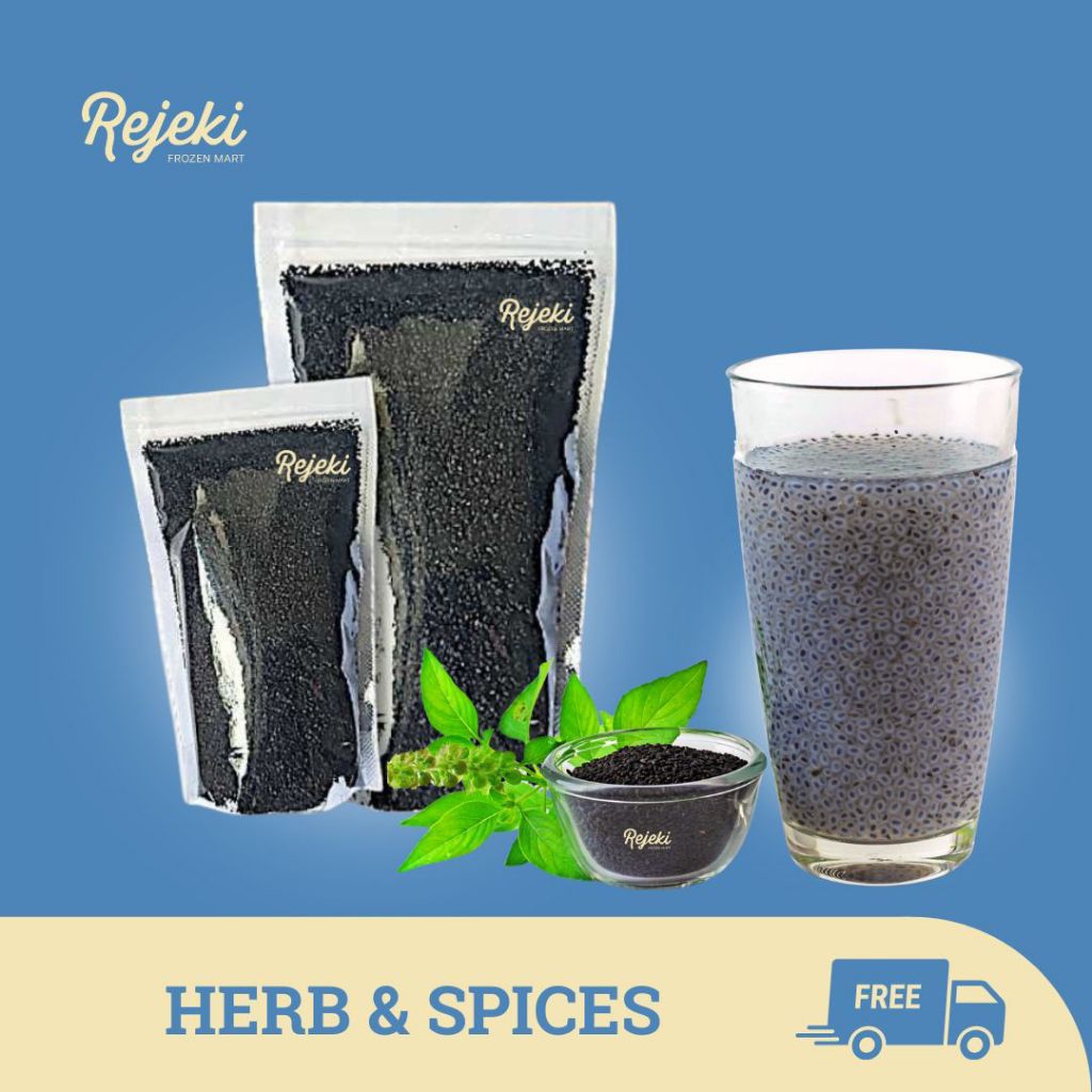 

Basil Seeds Biji Selasih Premium 100g - Rejeki Frozen