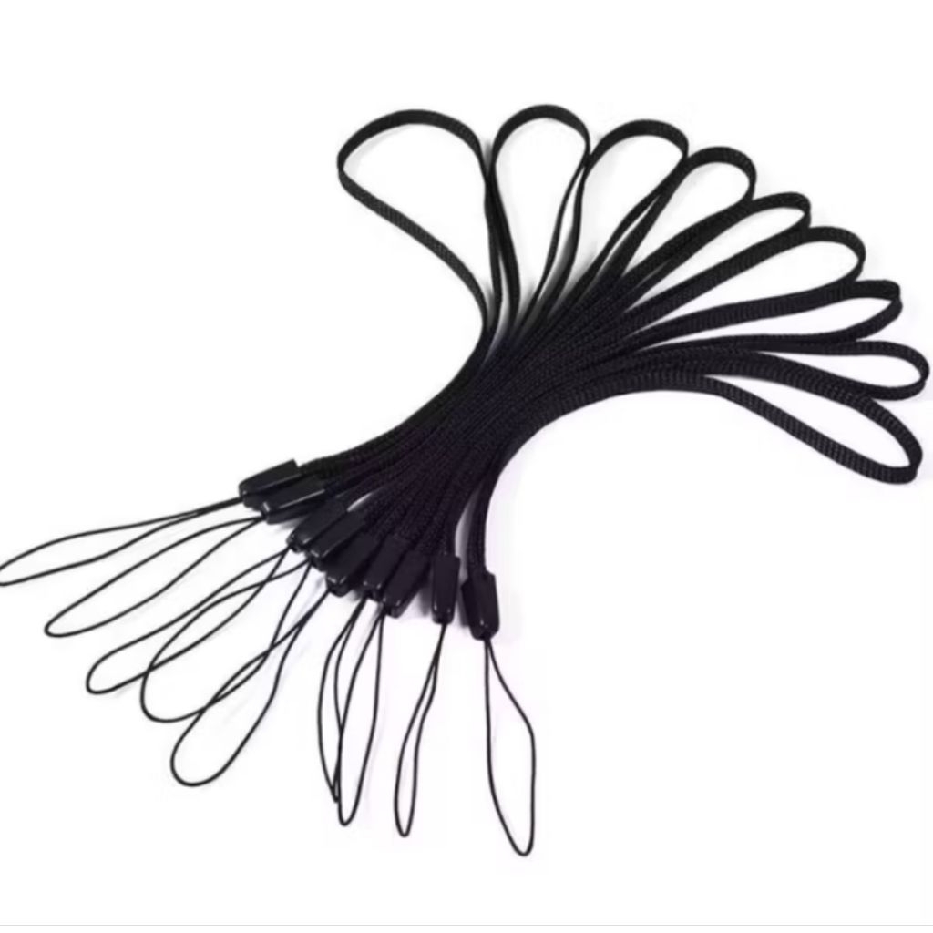 Tali Lanyard Tali Gantungan Hp Polos Hitam