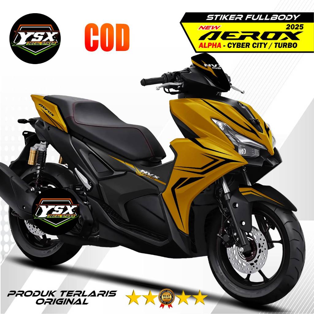 Decal Aerox Old Full Body Bintang Keren les
