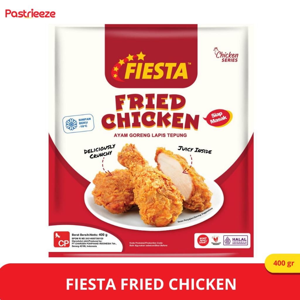 

Fiesta Fried Chicken 400GR | Ayam Kentucky Frozen | Fried Chicken with Crispy Coating
