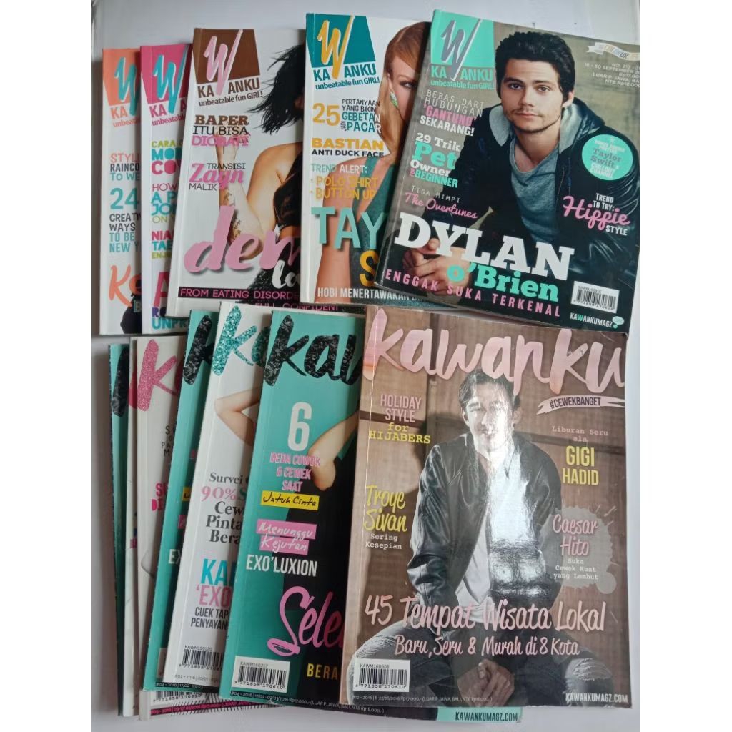 Majalah Bekas Kawanku Edisi Tahun 2015 - 2016 Berita Artis Barat & Indonesia