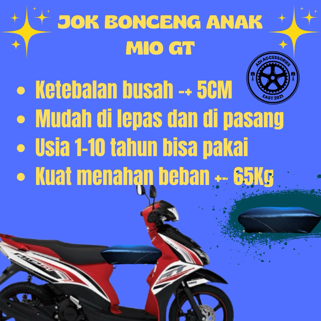 Jok Boncengan Anak  Motor Mio Soul, Mio Soul GT, Mio Smile, Mio Sporty, Mio Z, Mio S, Mio J,DLL