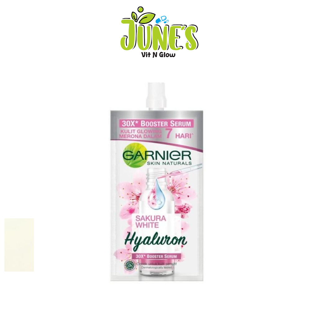 GARNIER SAKURA WHITE HYALURON SERUM SACHET 7,5 ML / 30X HYALURON BOOSTER SERUM / EKSTRAK SAKURA DAN 