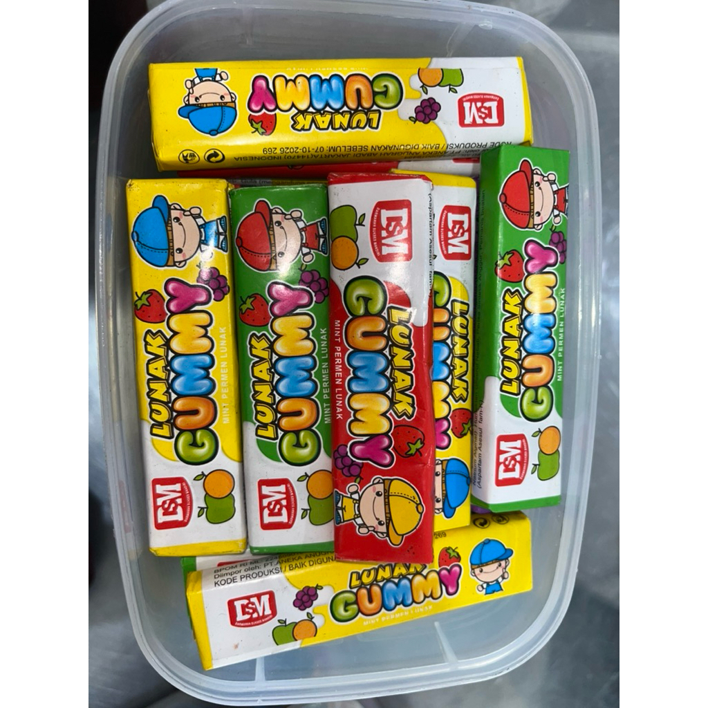 

DsM lunak gummy mint permen lunak