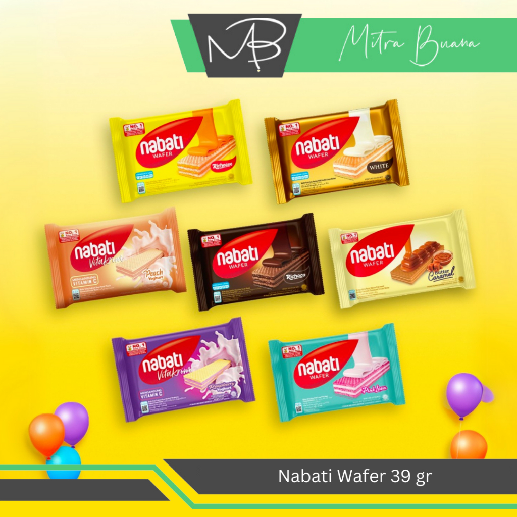 

NABATI Wafer 39gr 2000an All Varian Keju/Coklat/Pink Lava/Cocopandan/Korean Goguma - Cemilan Richeese Enak Murah Original Bergizi