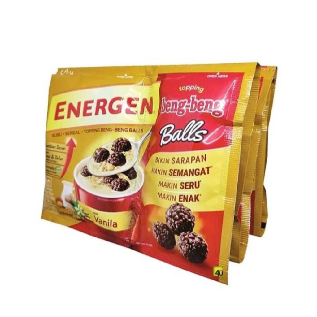 

[GRATIS ONGKIR] ENERGEN VANILA TOPPING BENGBENG BALL 1 RCNG ISI @10 PCS