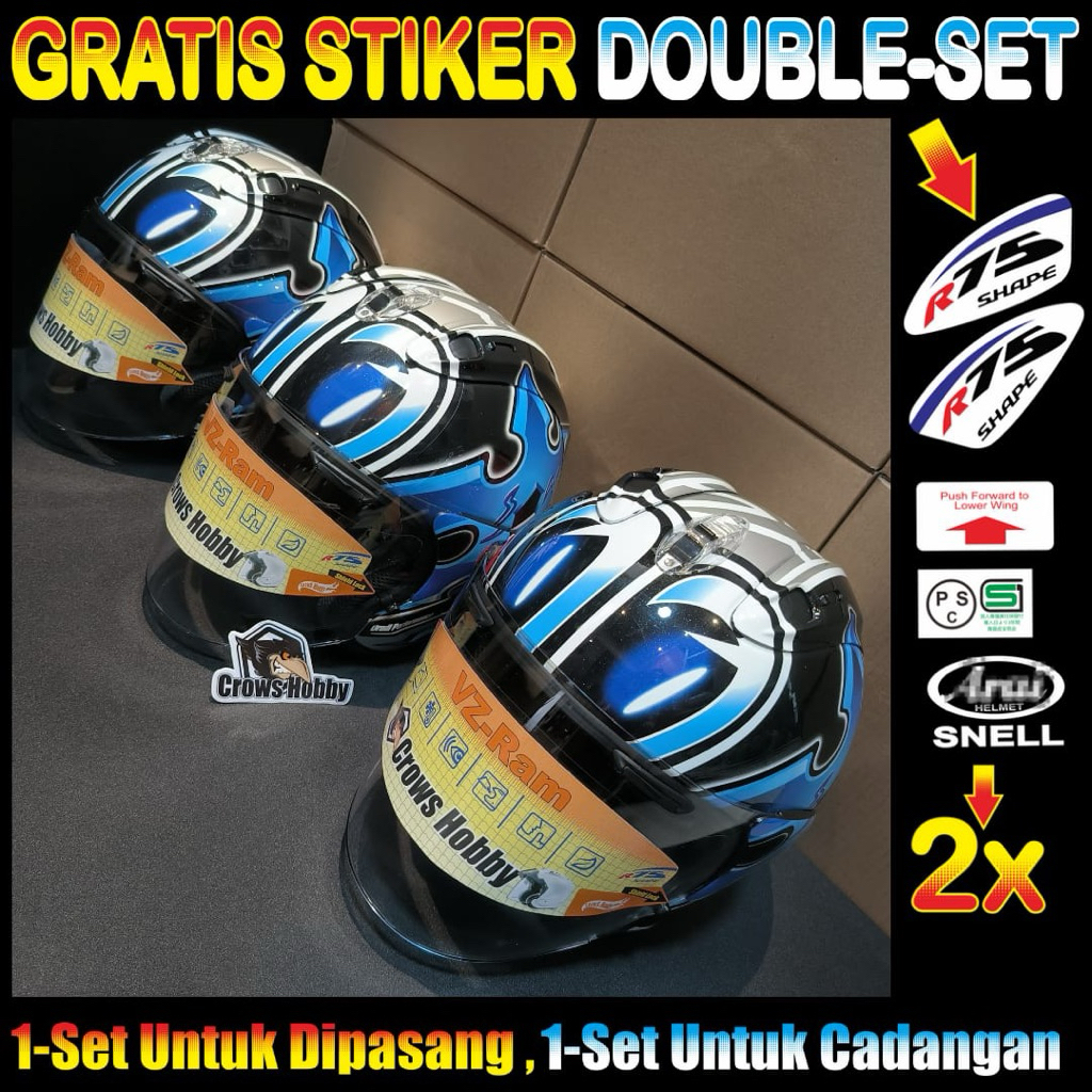 Helm Copy VZ Ram VZ-Ram Motif NAKANO SHURIKEN SILVER Bukan TSR