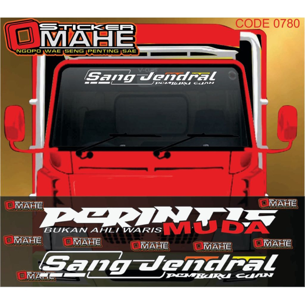 

cutting sticker stiker kaca depan mobil truck pickup l300 granmax code 0780