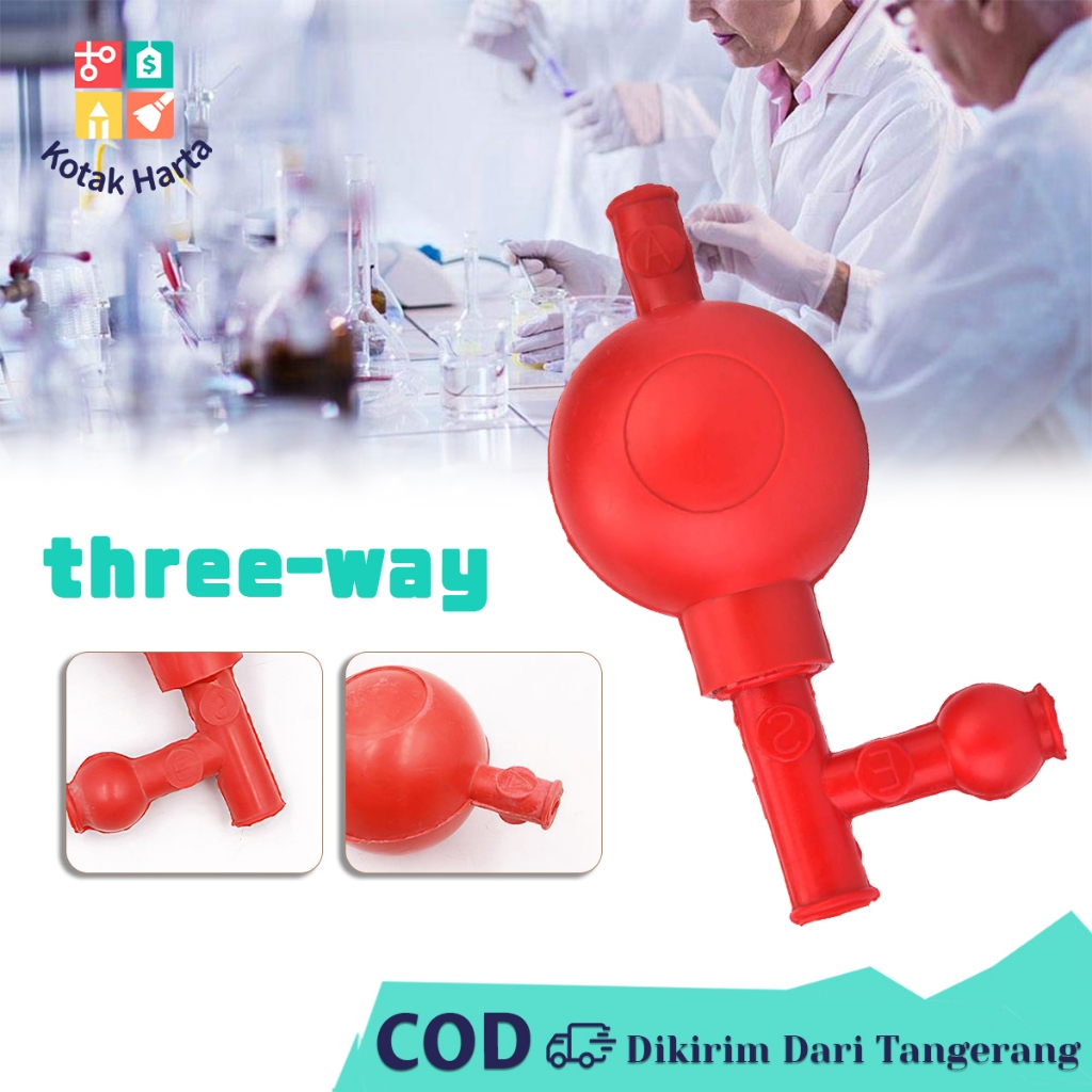 Rubber Pipet Filler 3 Valve Filler Pipet Bulb Safety Pipette Filler Bola Hisap Pipet