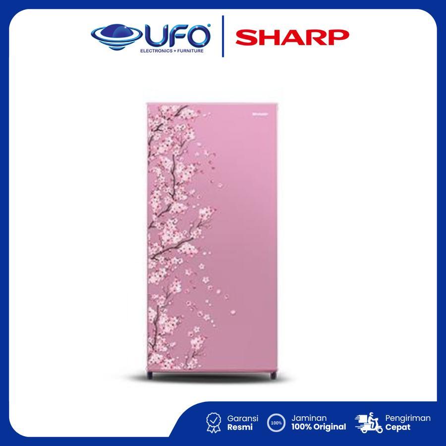 Sharp Kulkas 1 Pintu SJN162DSP/H/B 133L  Desain Bunga Sakura Garansi Resmi