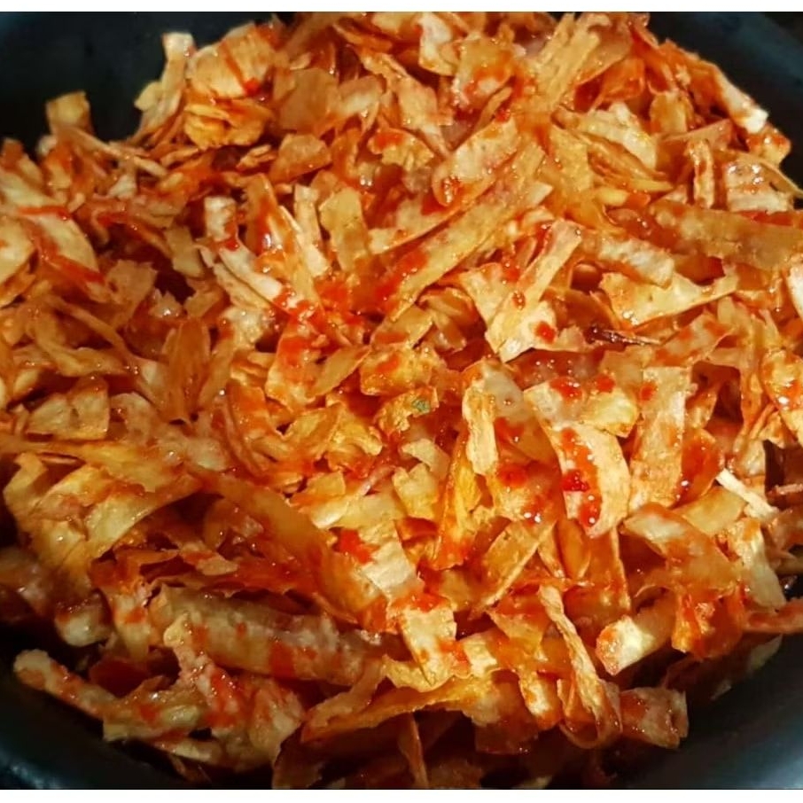 

keripik singkong/baltek/launcis renyah enak rasa pedas manis gurih. (1kg)