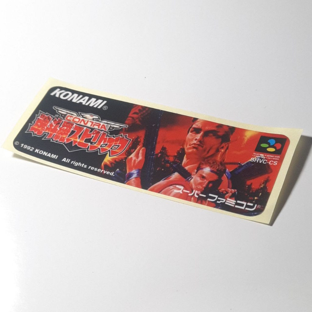 Kaset Super Nintendo SNES 16 Bit Contra Spirits Label Super Famicom Game Judul Satuan Jadul