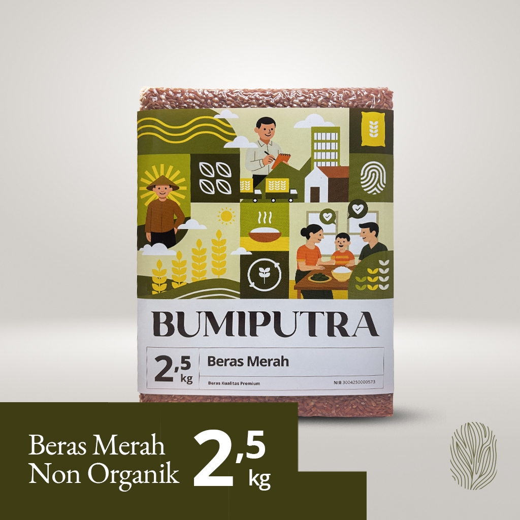 

2,5 kg Beras Merah Non Organik Bumiputra, Tekstur Pulen & Aroma Harum