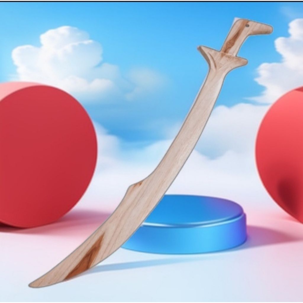 pedang mainan, pedang kayu, panjang 70cm