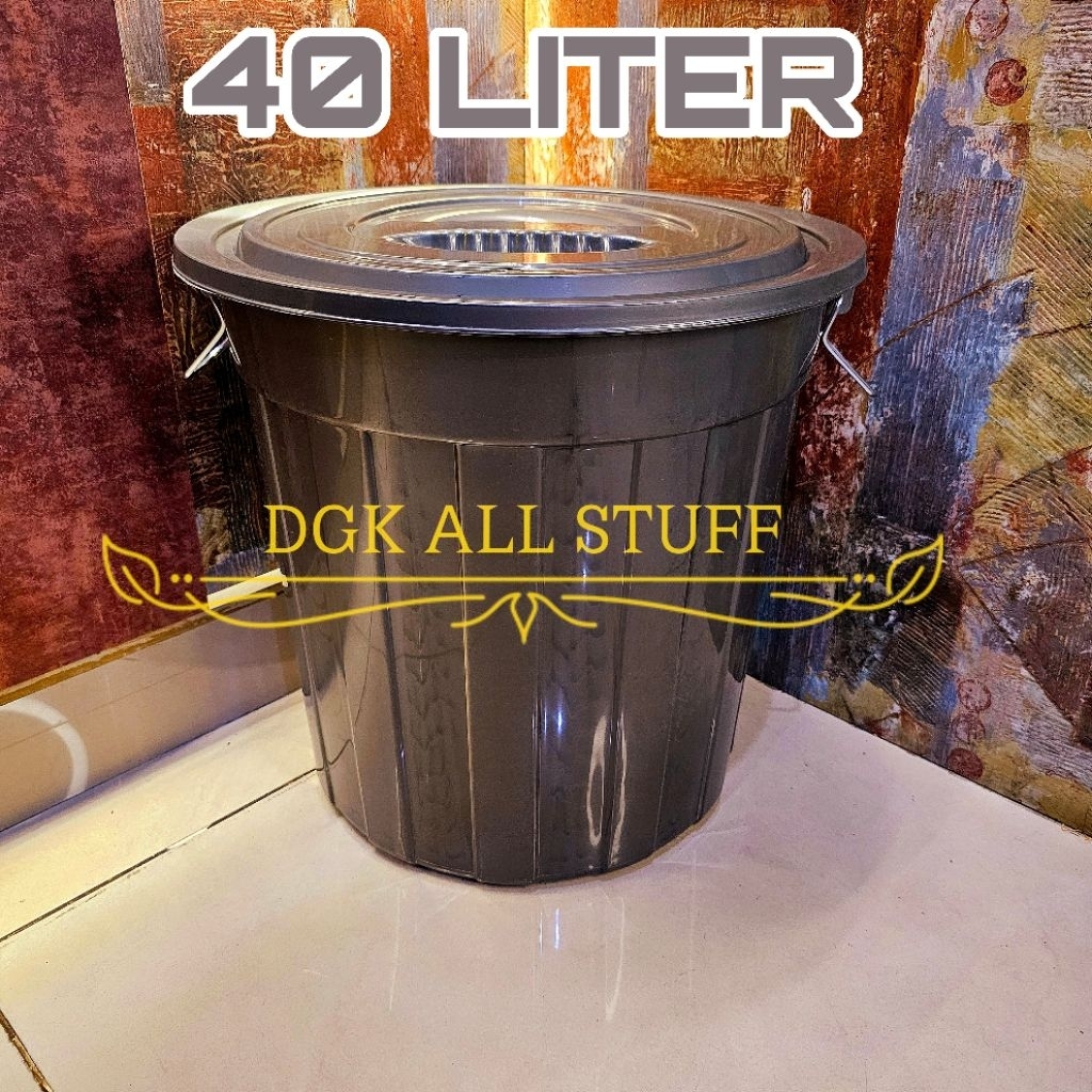 Tong Gentong Ember Bak Bertutup Tutup Air Kamar Mandi Toilet WC Sampah Outdoor Luar Rumah Kecil Seda