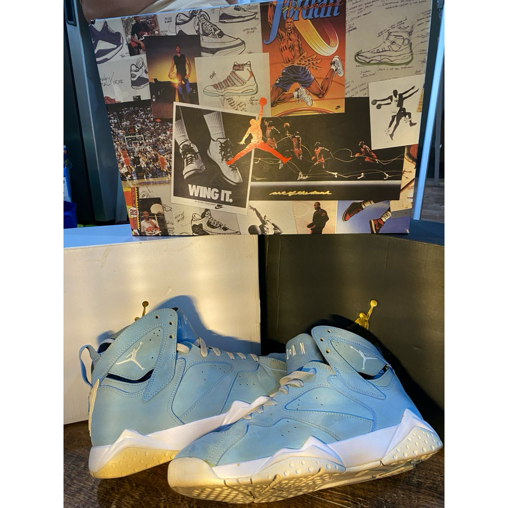 Air Jordan 7 Retro Pantone Second Like New Ori Nike 100%, Sepatu Basket
