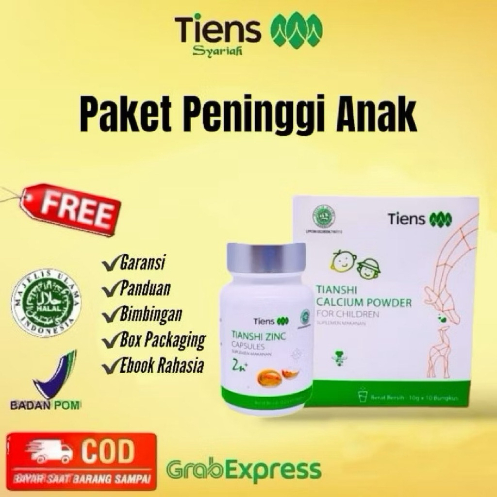 PENINGGI BADAN ANAK - Vitamin untuk tinggi badan anak 2-10 tahun - peninggi badan herbal tianshi
